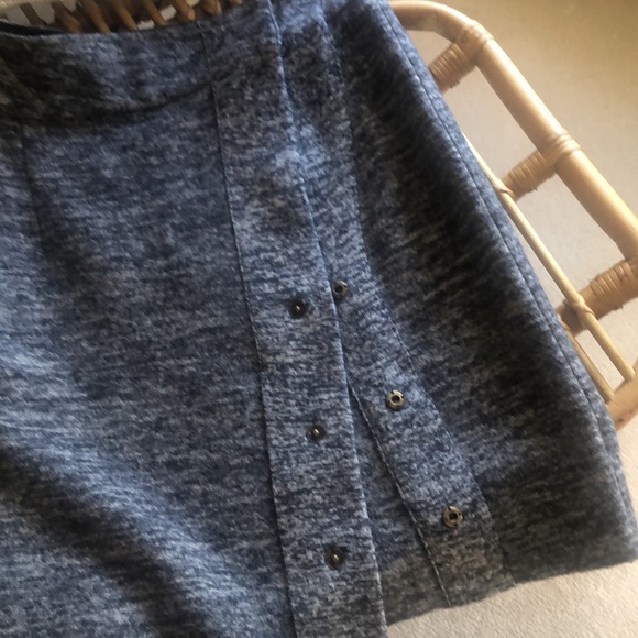 Anthropologie 💯%wool skirt marled snap closures pockets good condition - Picture 5 of 14